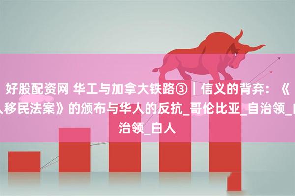 好股配资网 华工与加拿大铁路③︱信义的背弃：《华人移民法案》的颁布与华人的反抗_哥伦比亚_自治领_白人